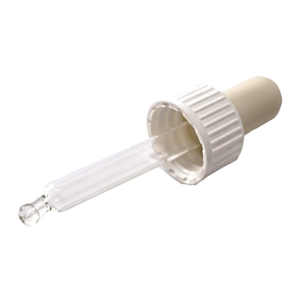 Pipett vit, till 10ml brun glasflaska